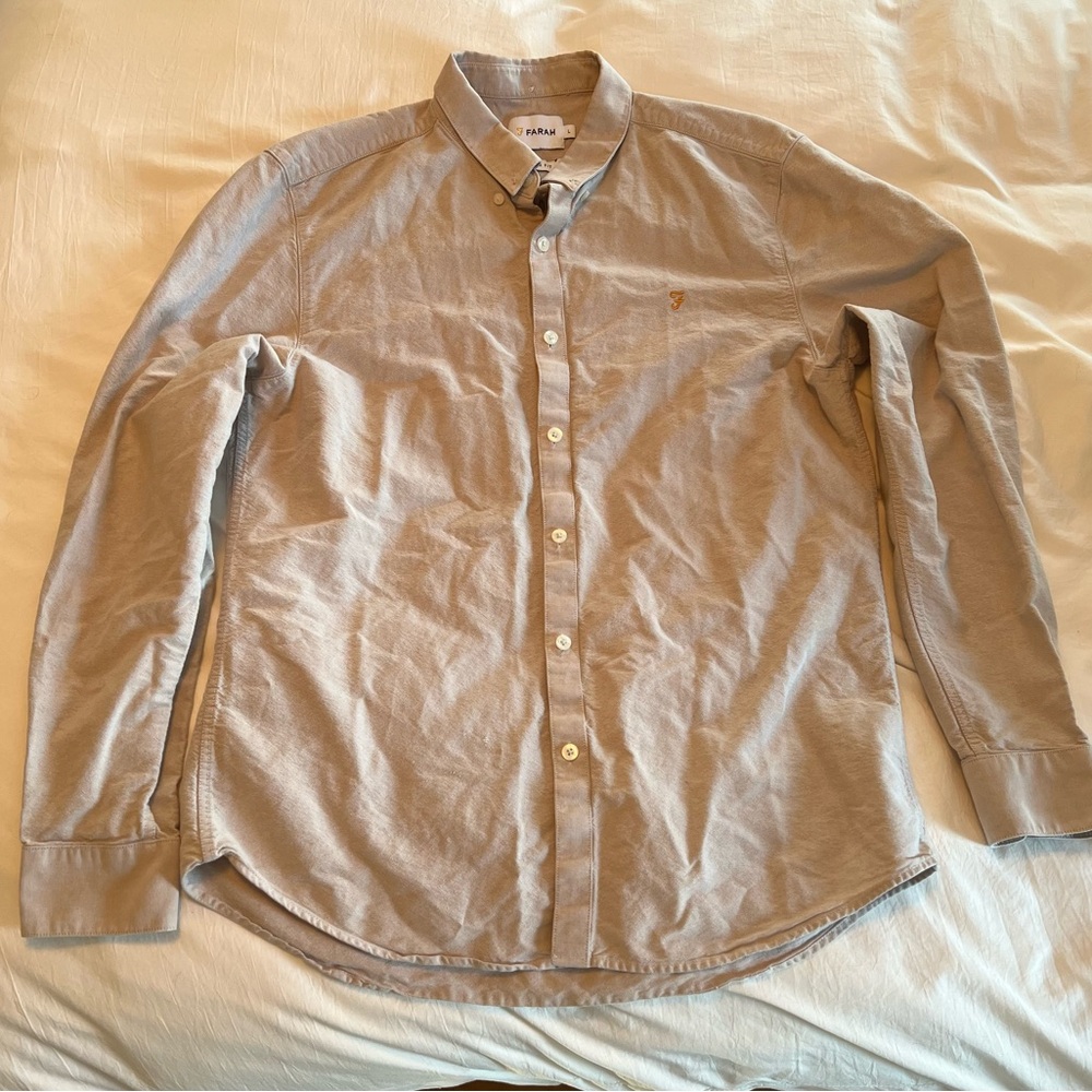 Vintage Farah Brewers Dress Shirt Business Casual Slim Fit Men’s Large